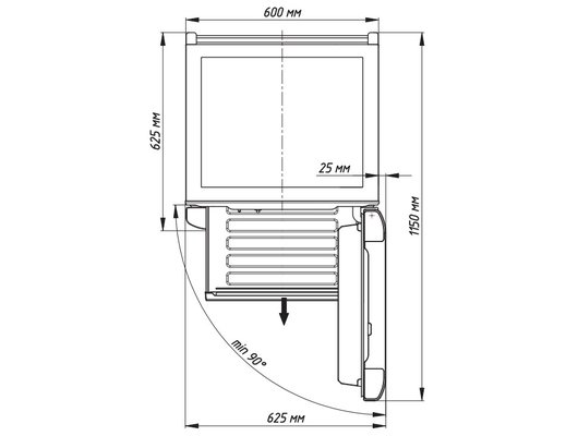 Морозильная камера вертикальная БИРЮСА 6046SN